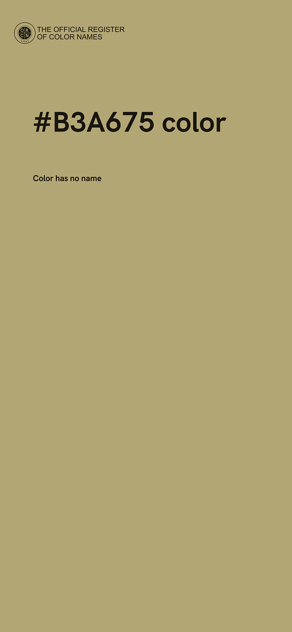 #B3A675 color image