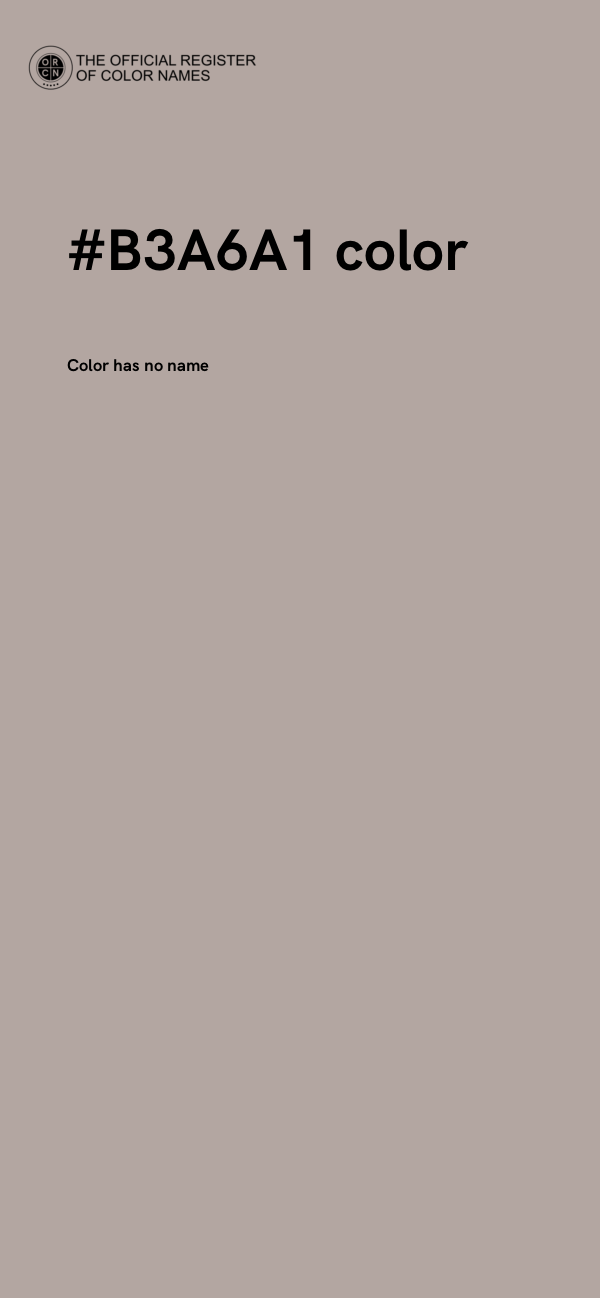 #B3A6A1 color image