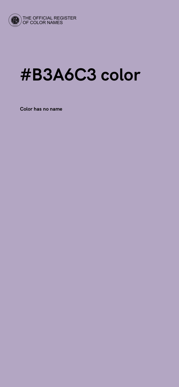 #B3A6C3 color image