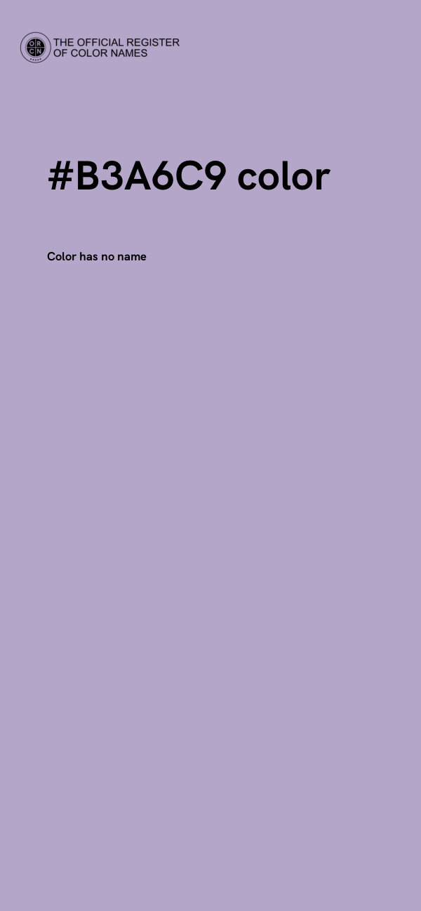 #B3A6C9 color image