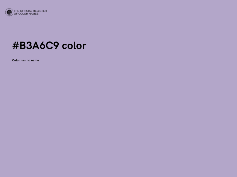#B3A6C9 color image