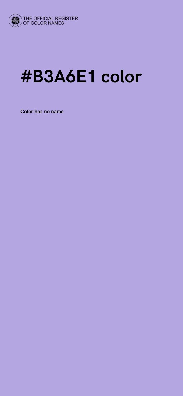 #B3A6E1 color image