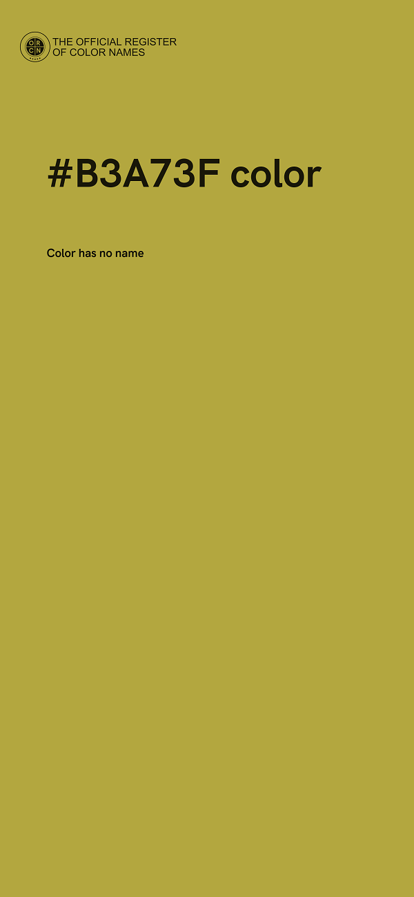 #B3A73F color image