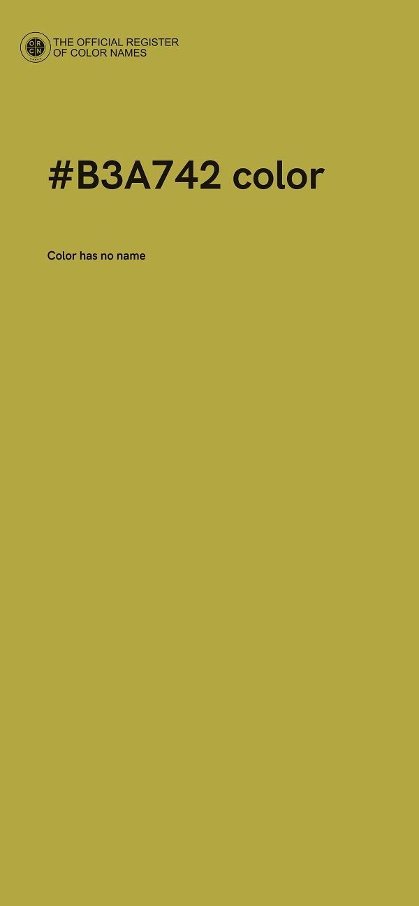 #B3A742 color image