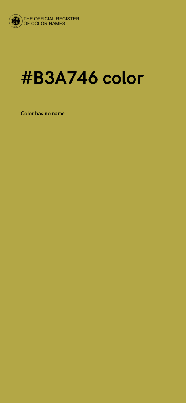 #B3A746 color image