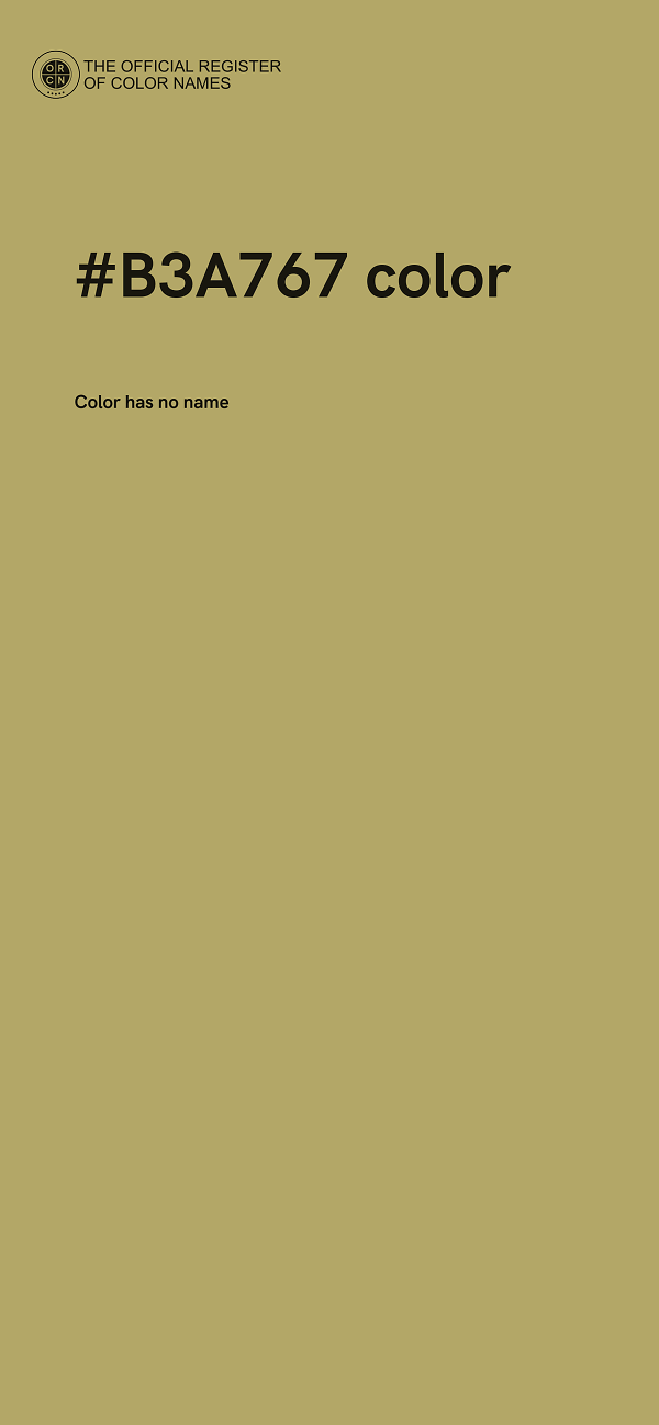 #B3A767 color image