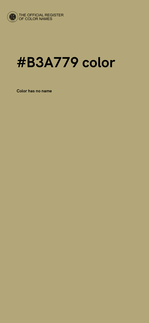 #B3A779 color image