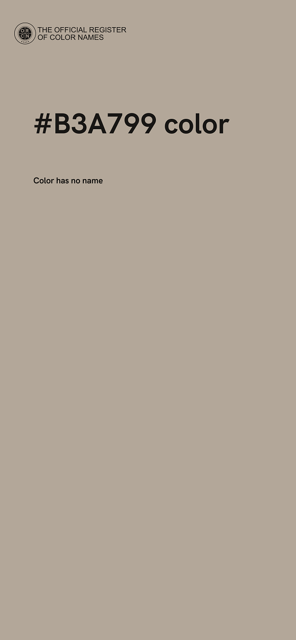 #B3A799 color image