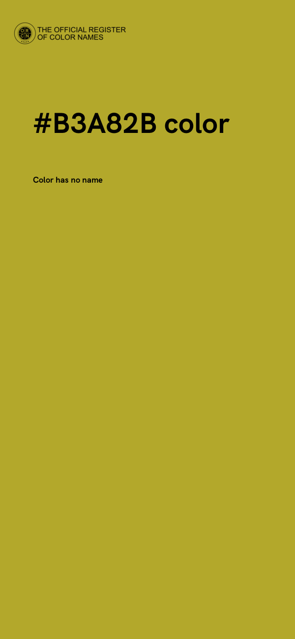 #B3A82B color image