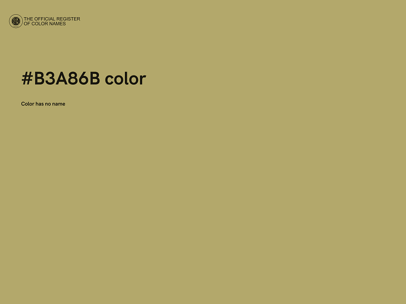 #B3A86B color image