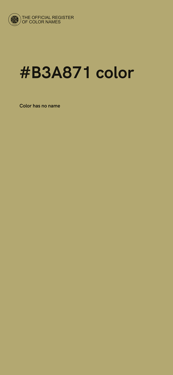 #B3A871 color image