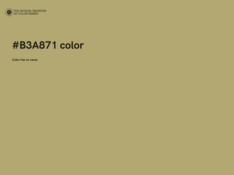 #B3A871 color image