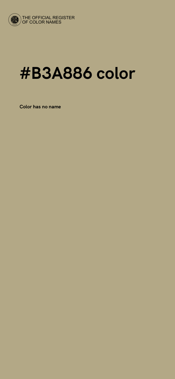#B3A886 color image
