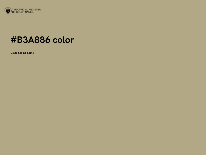 #B3A886 color image