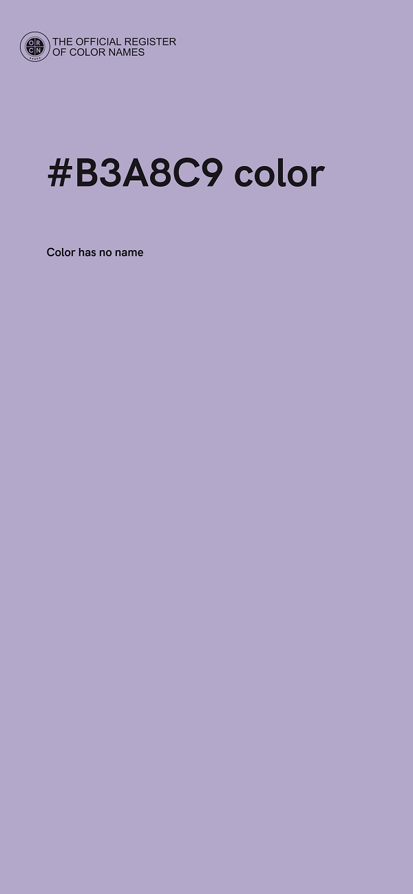 #B3A8C9 color image
