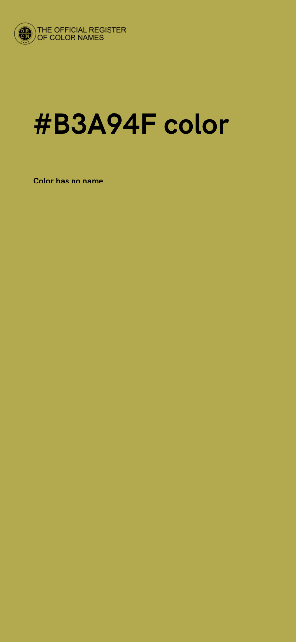 #B3A94F color image