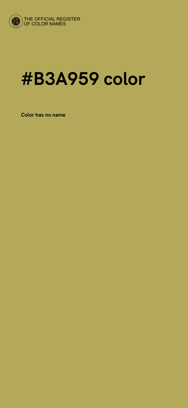 #B3A959 color image
