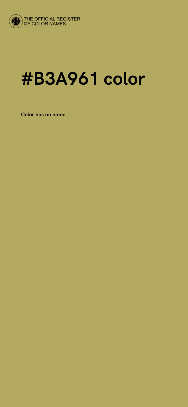 #B3A961 color image