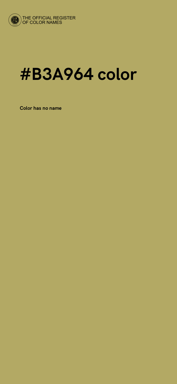 #B3A964 color image