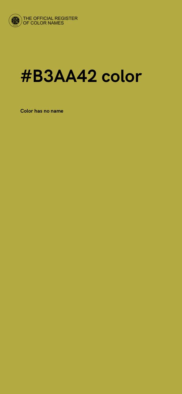 #B3AA42 color image
