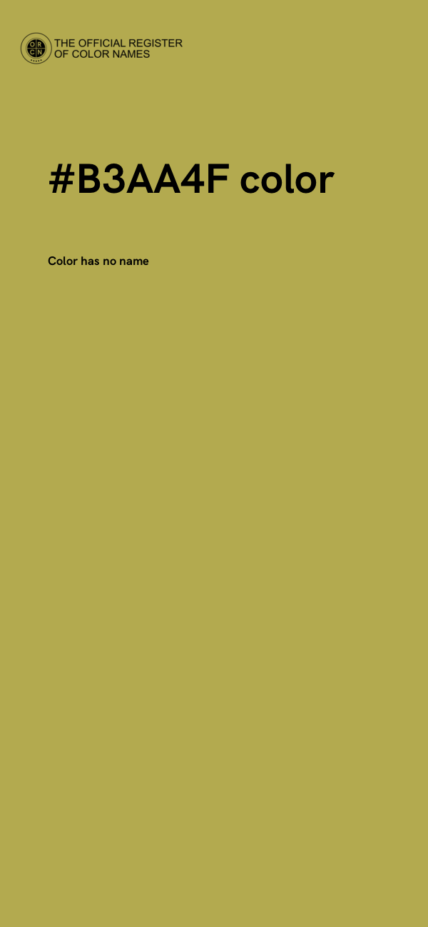 #B3AA4F color image