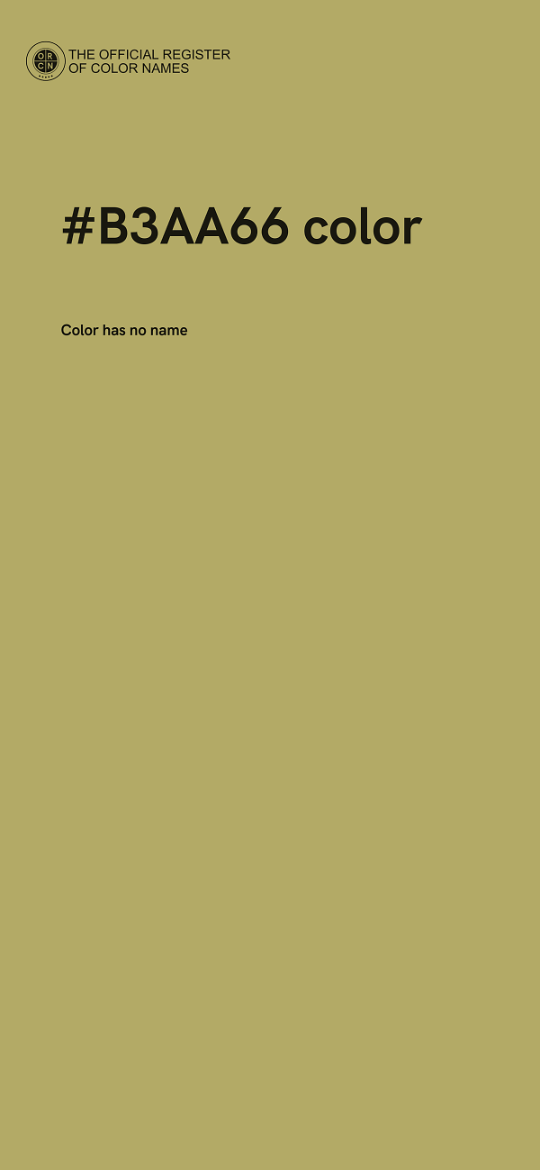 #B3AA66 color image