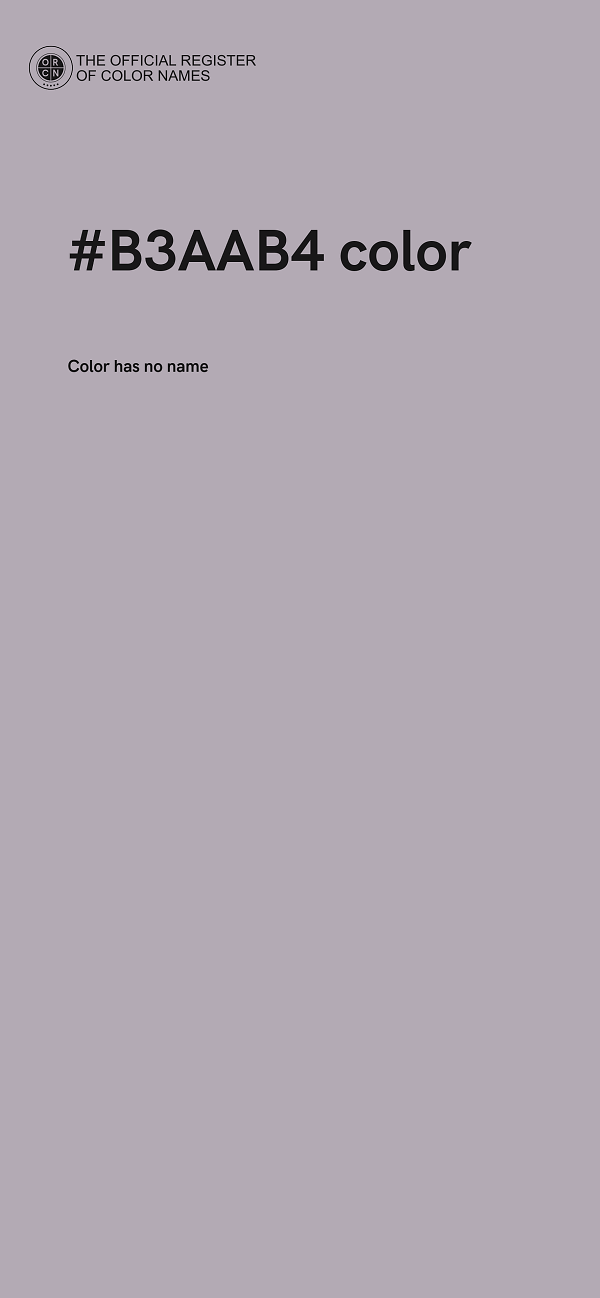 #B3AAB4 color image