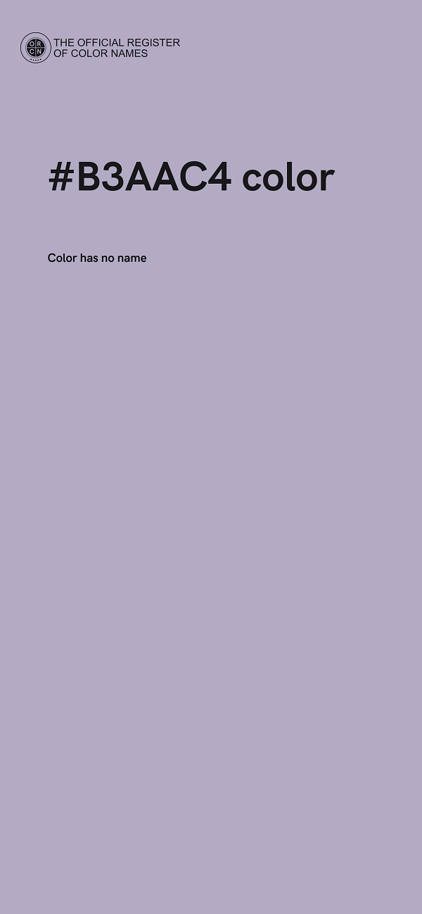 #B3AAC4 color image