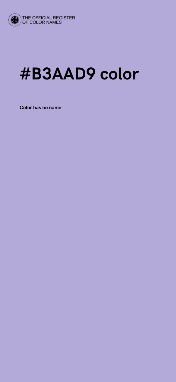 #B3AAD9 color image