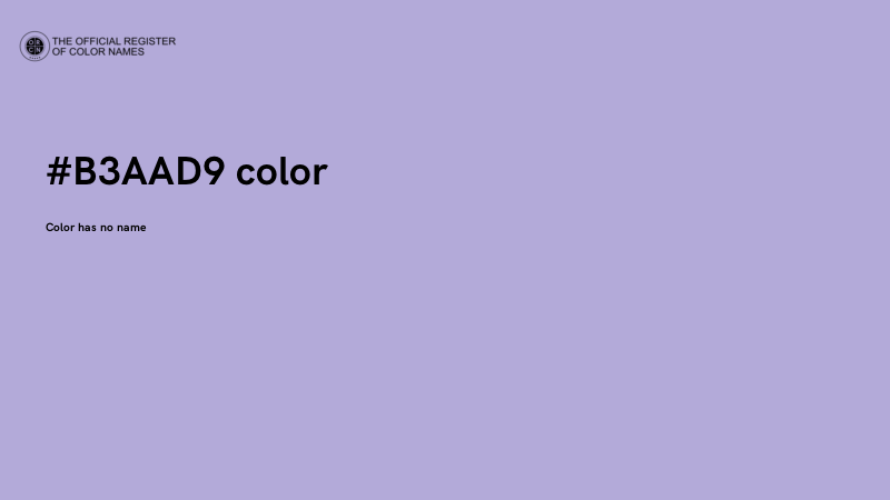 #B3AAD9 color image