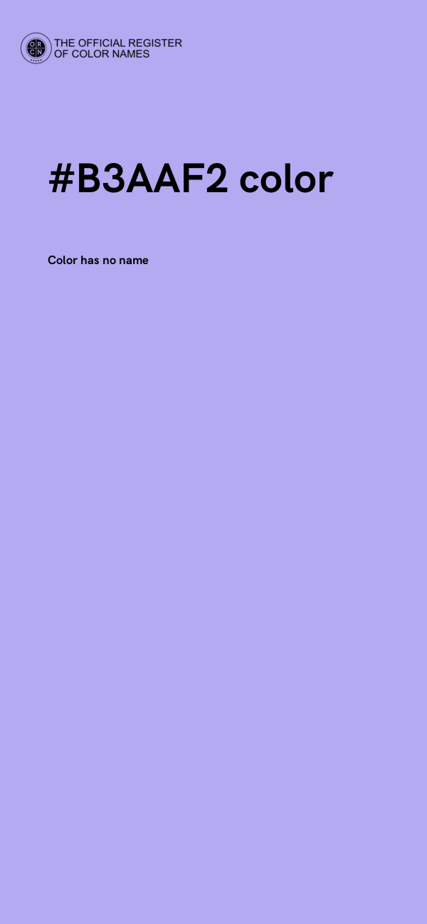 #B3AAF2 color image