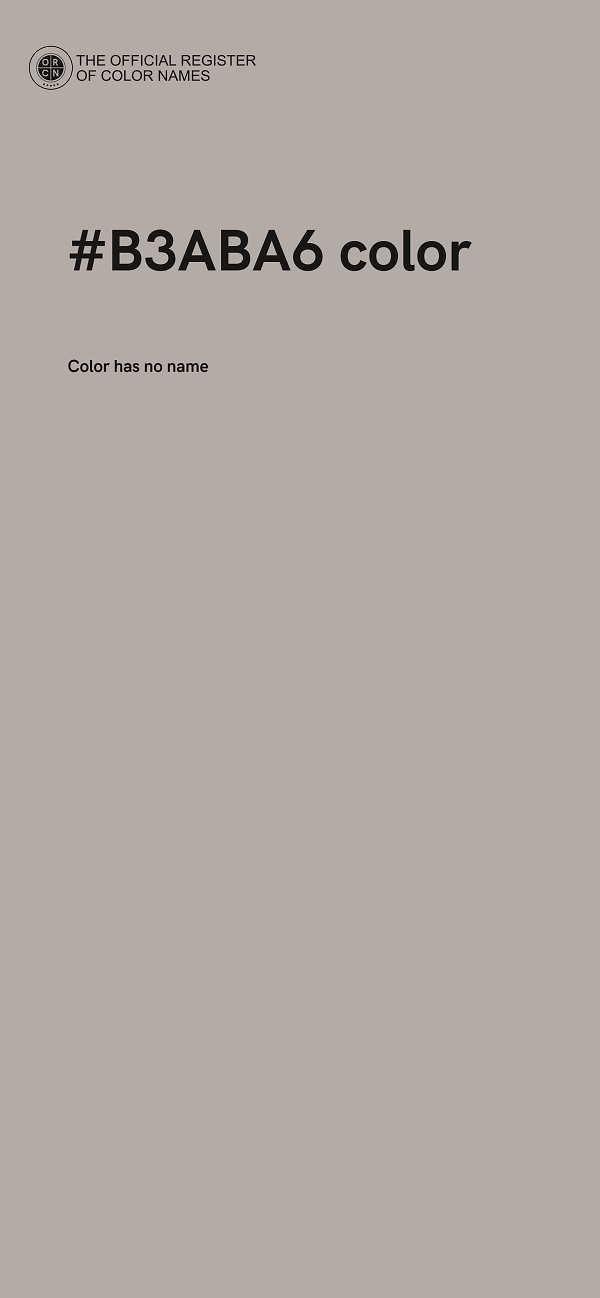 #B3ABA6 color image
