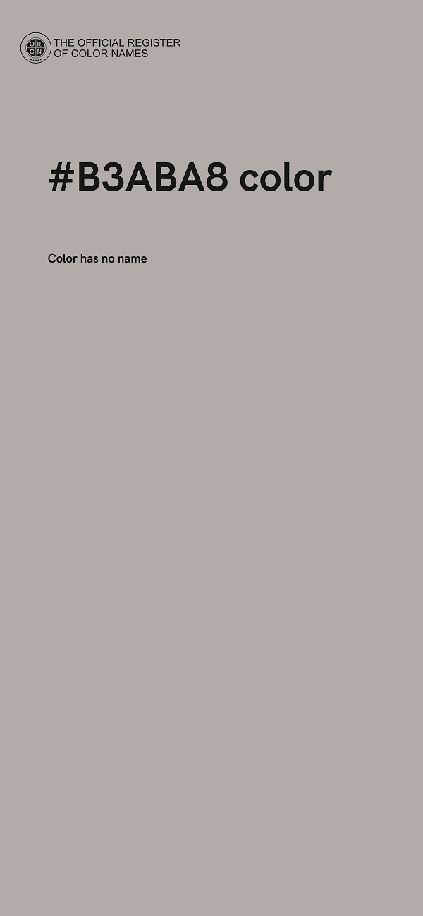 #B3ABA8 color image