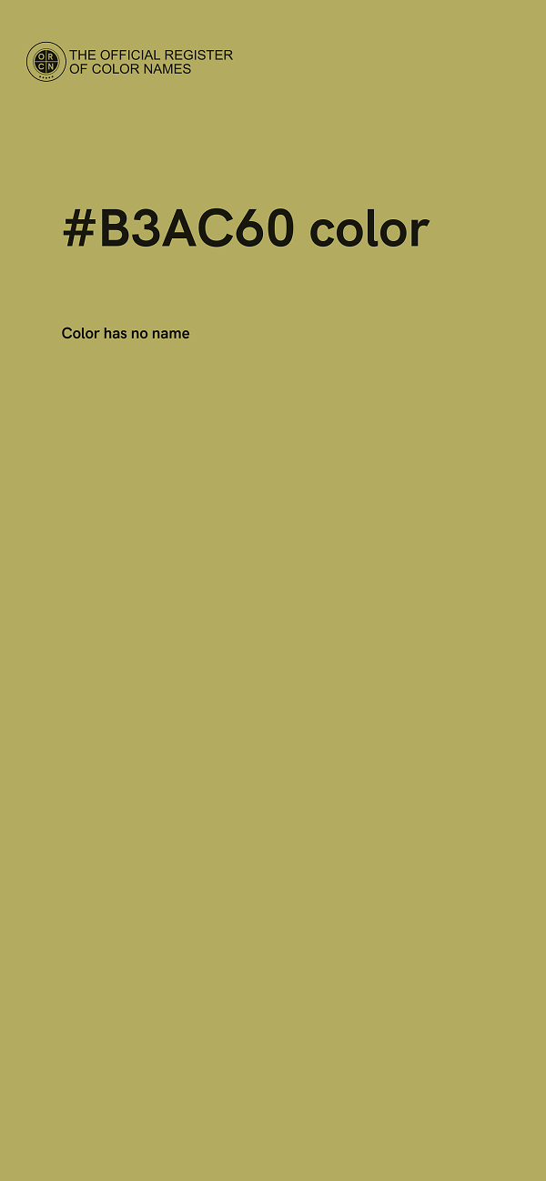 #B3AC60 color image