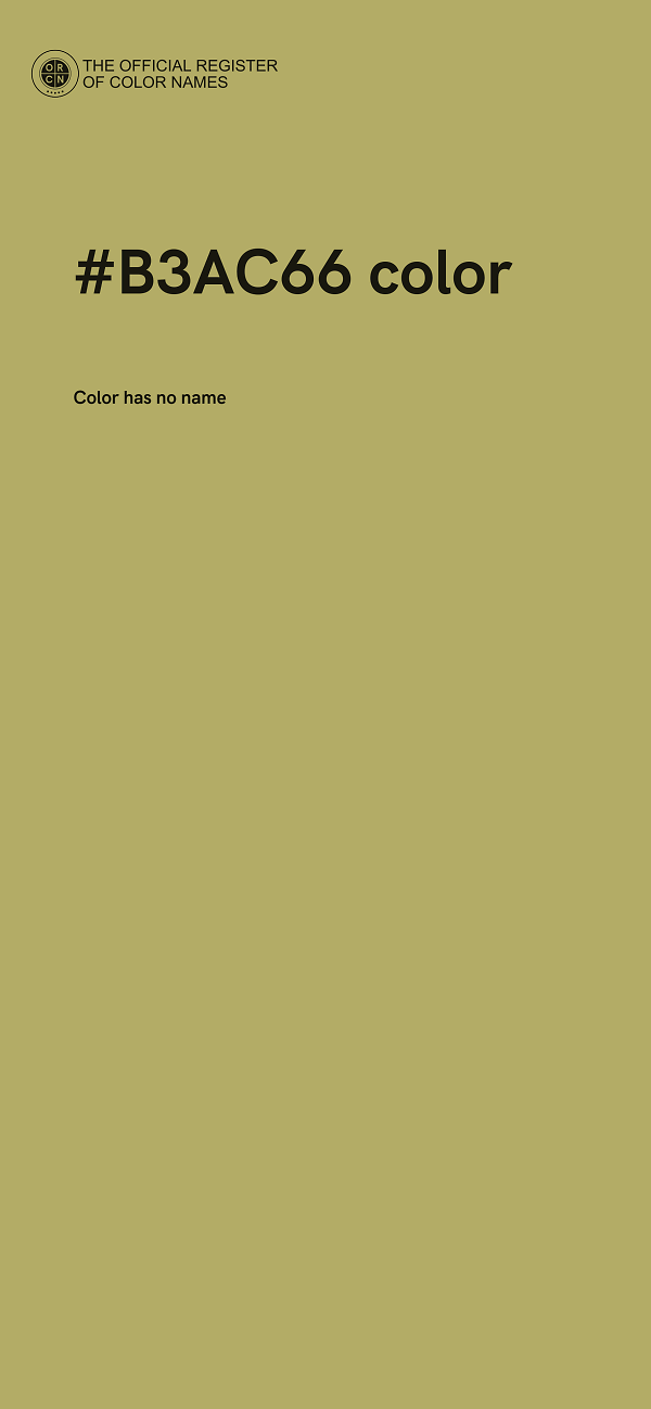 #B3AC66 color image