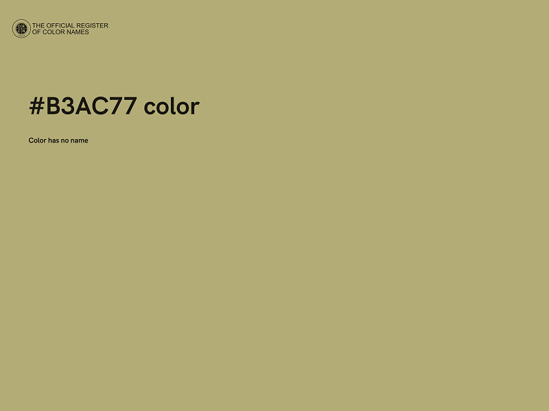 #B3AC77 color image