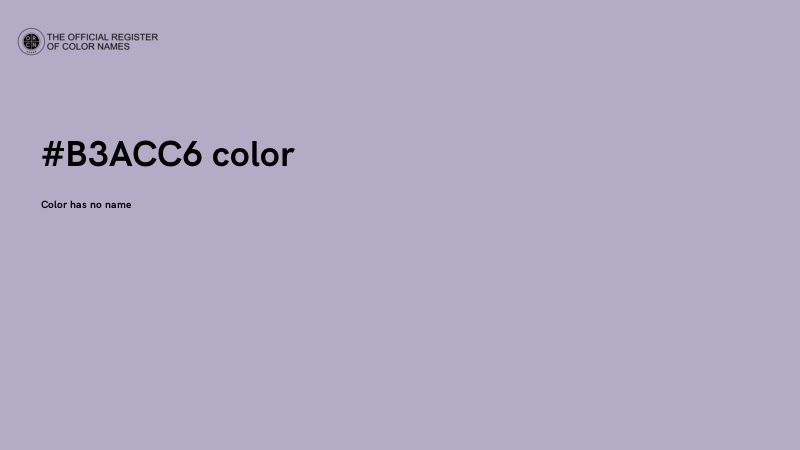 #B3ACC6 color image