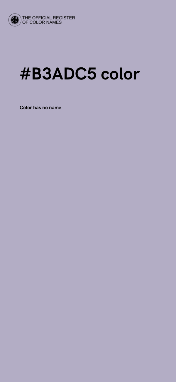 #B3ADC5 color image