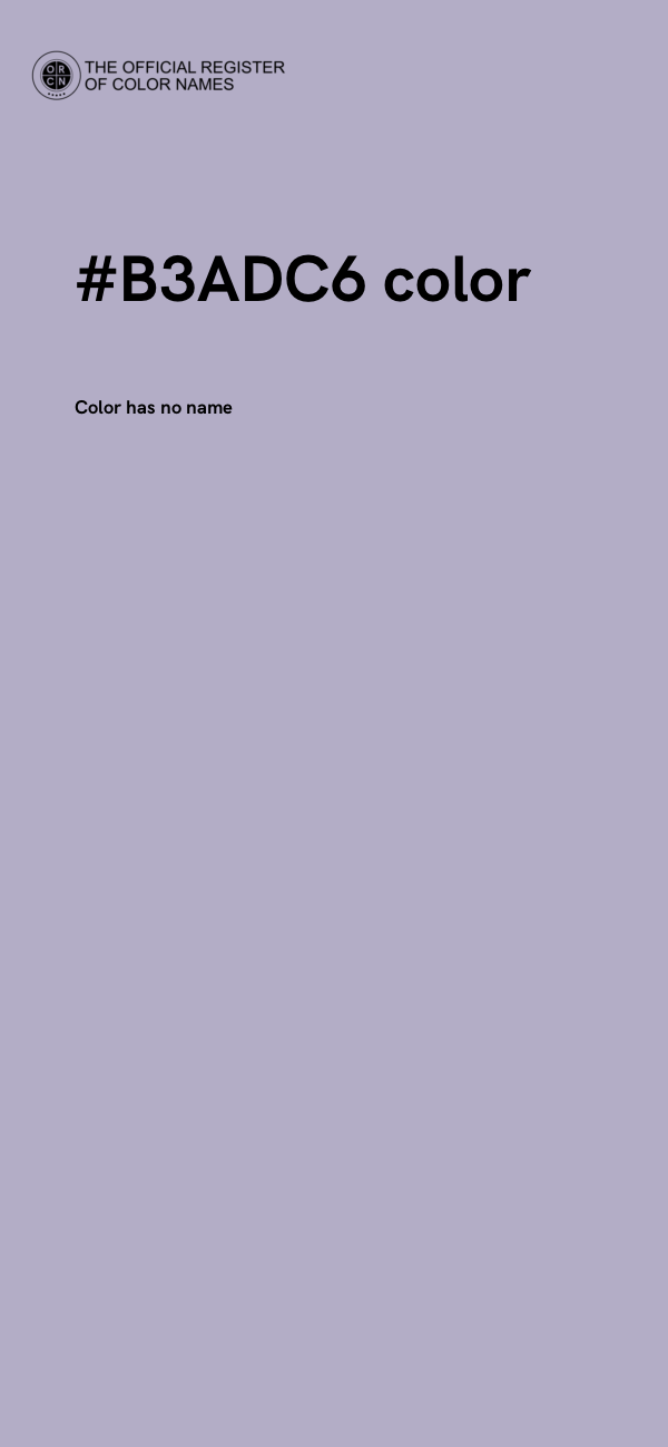 #B3ADC6 color image