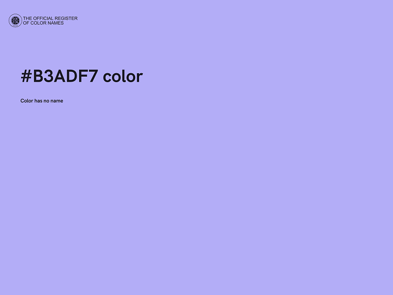 #B3ADF7 color image