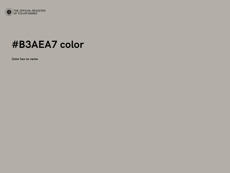 #B3AEA7 color image