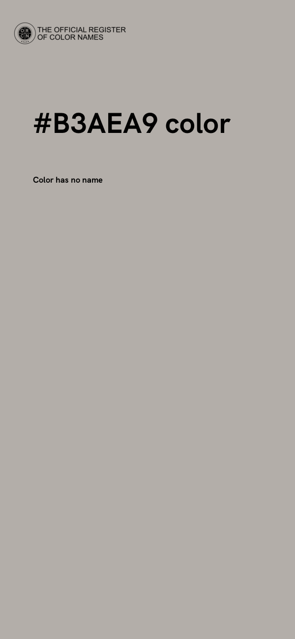 #B3AEA9 color image
