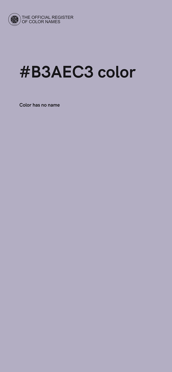 #B3AEC3 color image