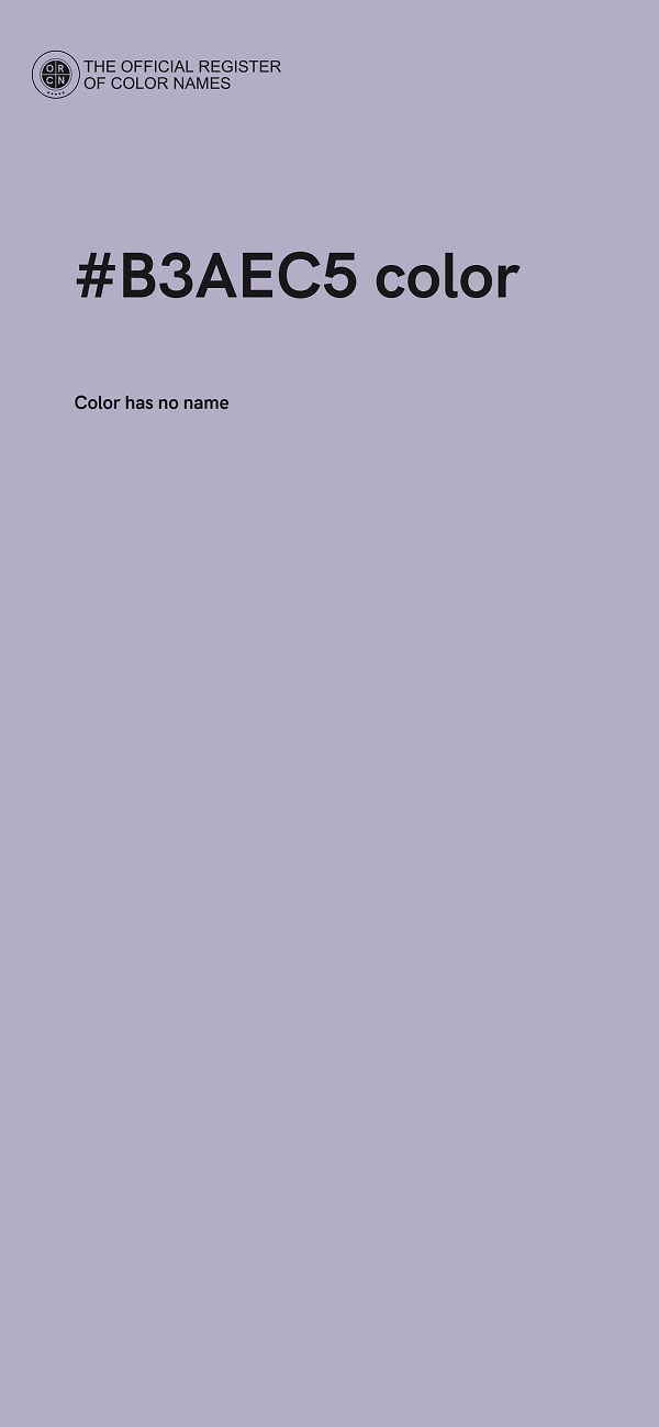 #B3AEC5 color image