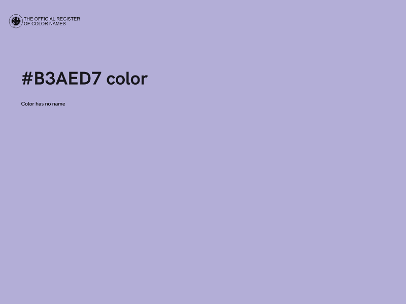 #B3AED7 color image