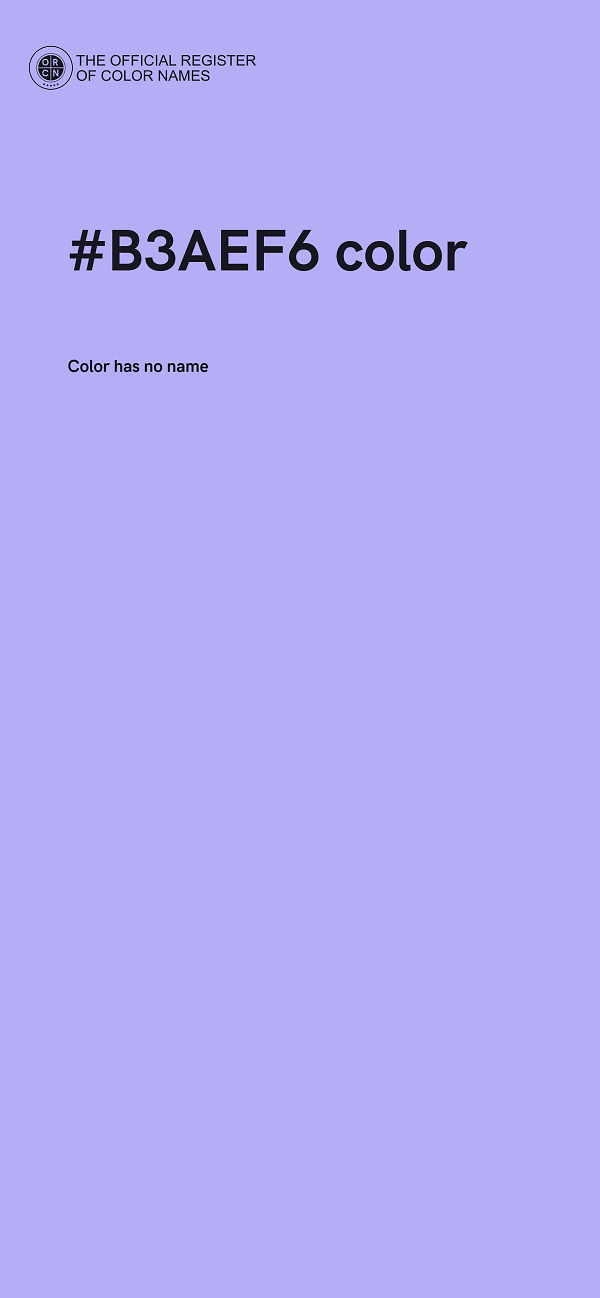 #B3AEF6 color image