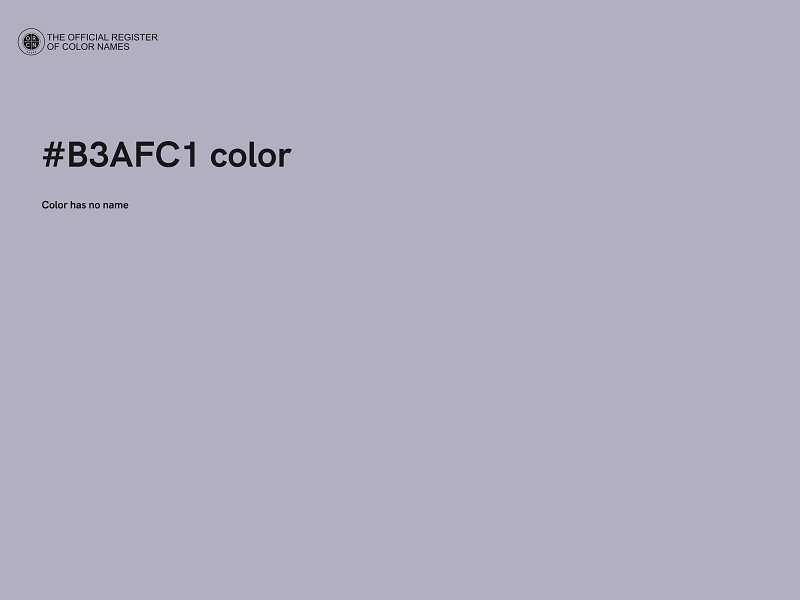 #B3AFC1 color image