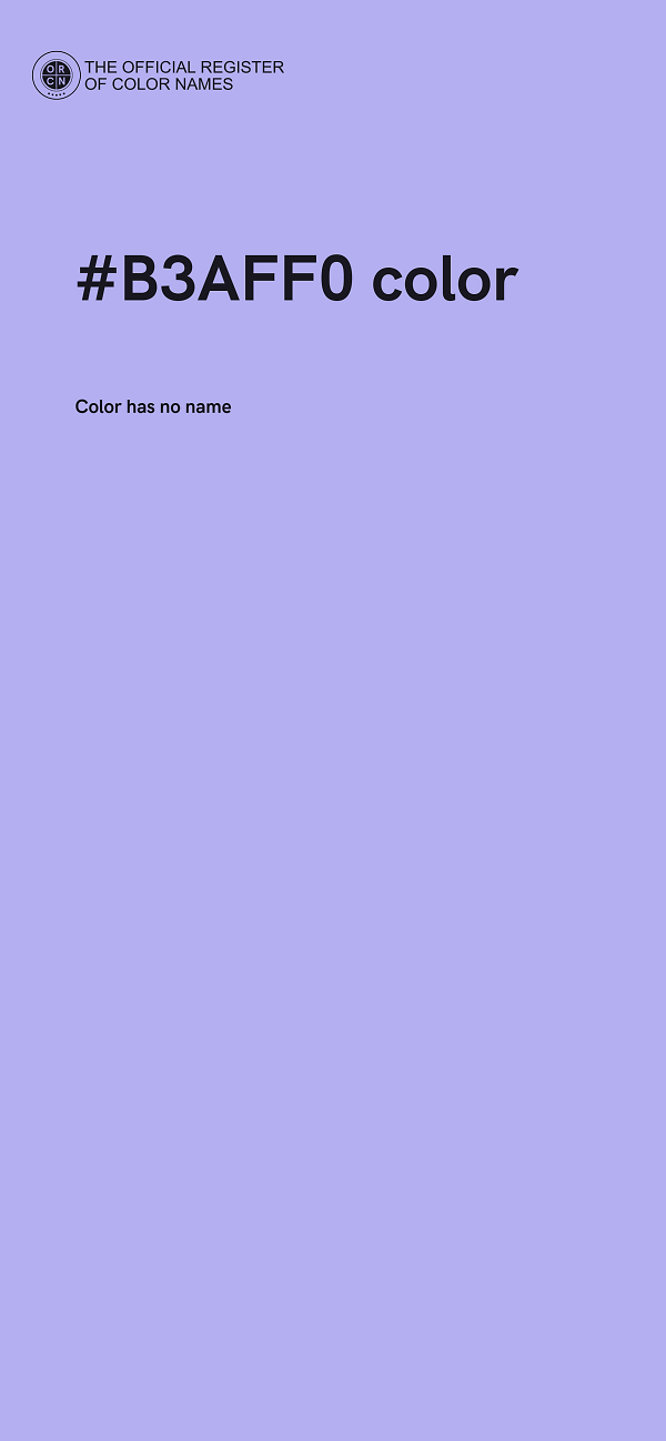 #B3AFF0 color image