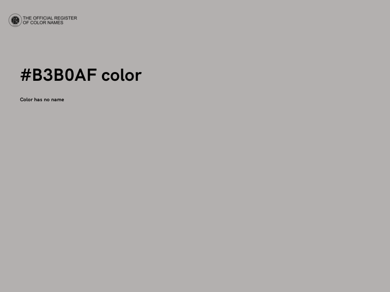 #B3B0AF color image