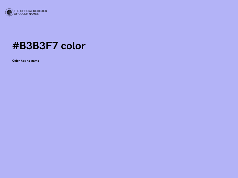 #B3B3F7 color image